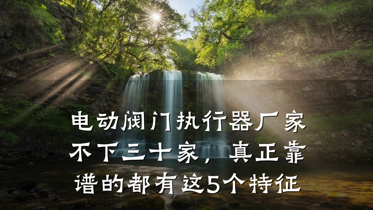电动阀门执行器厂家不下三十家,真正靠谱的都有这5个特征