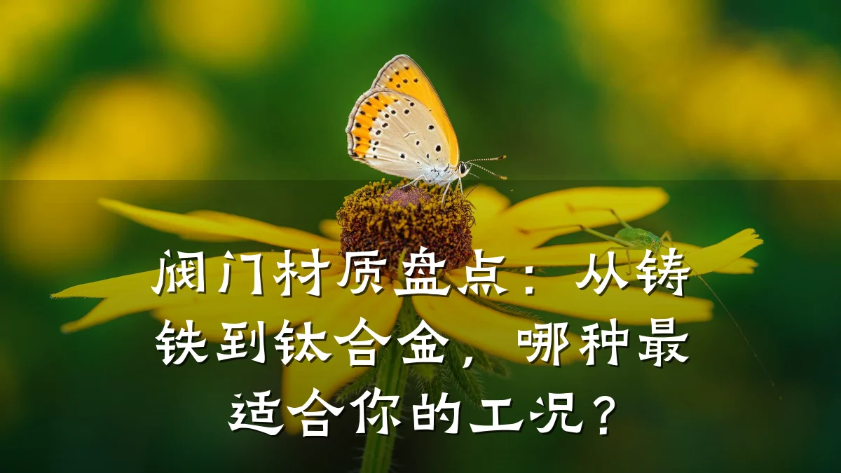 阀门材质盘点:从铸铁到钛合金,哪种最适合你的工况?