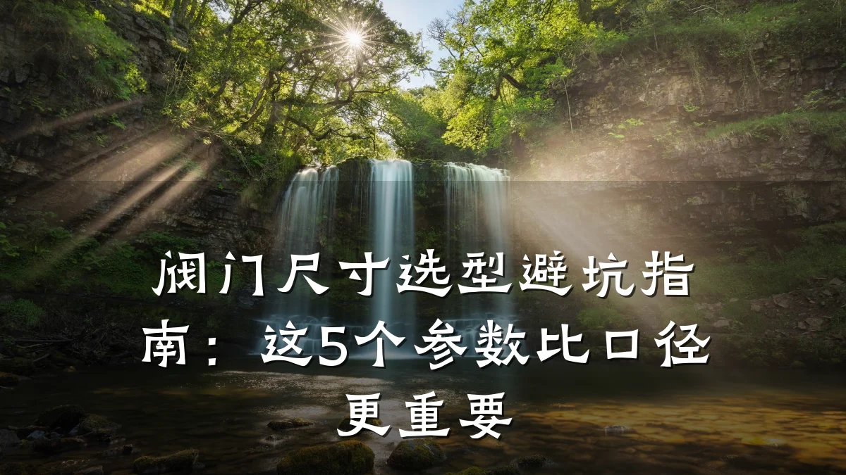 阀门尺寸选型避坑指南:这5个参数比口径更重要
