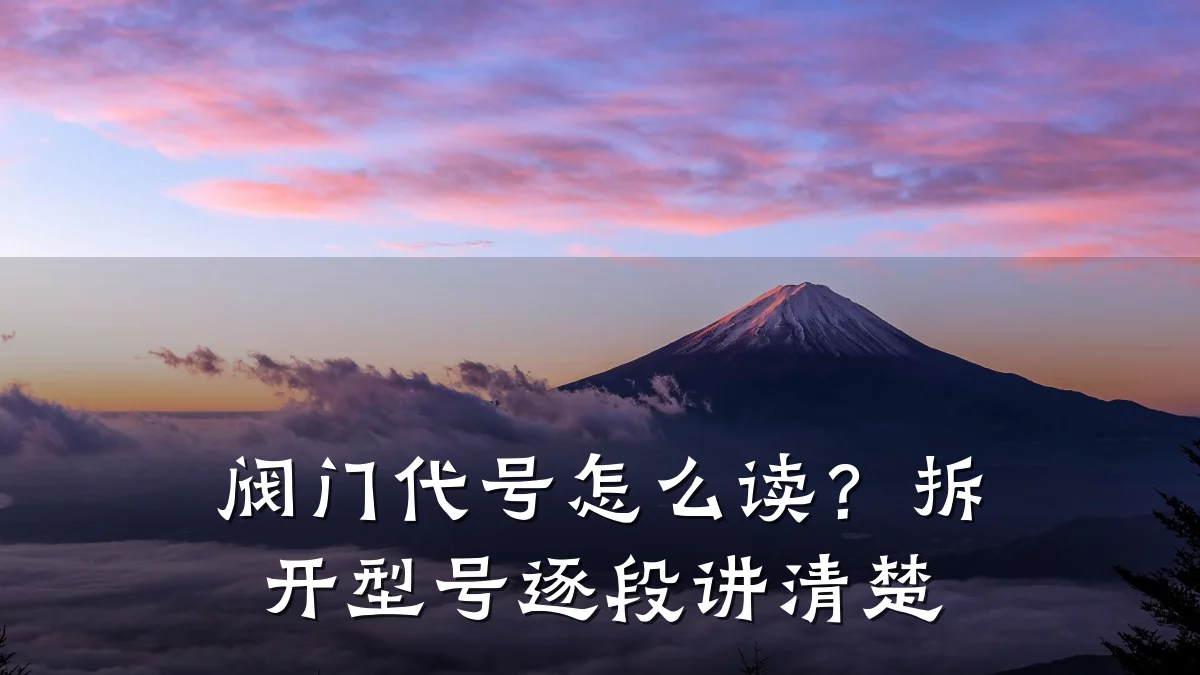 阀门代号怎么读?拆开型号逐段讲清楚