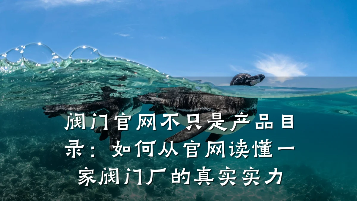 阀门官网不只是产品目录:如何从官网读懂一家阀门厂的真实实力