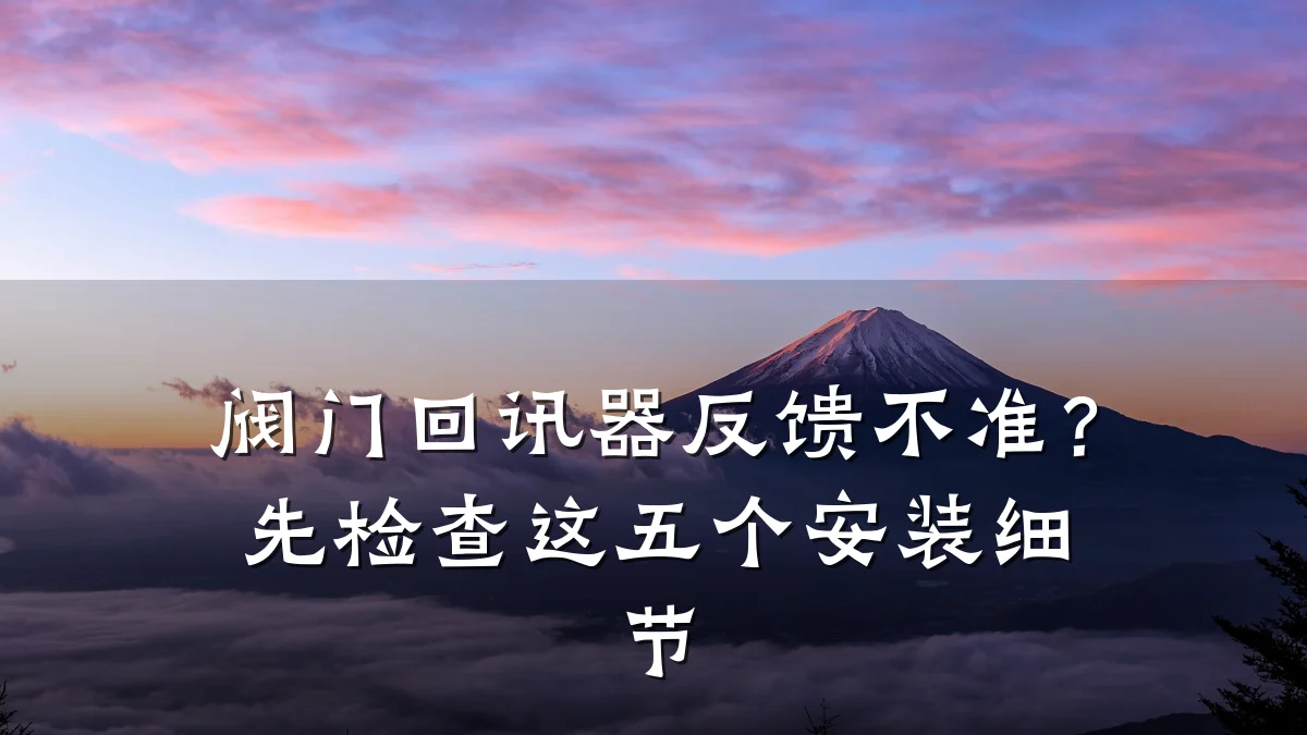 阀门回讯器反馈不准？先检查这五个安装细节