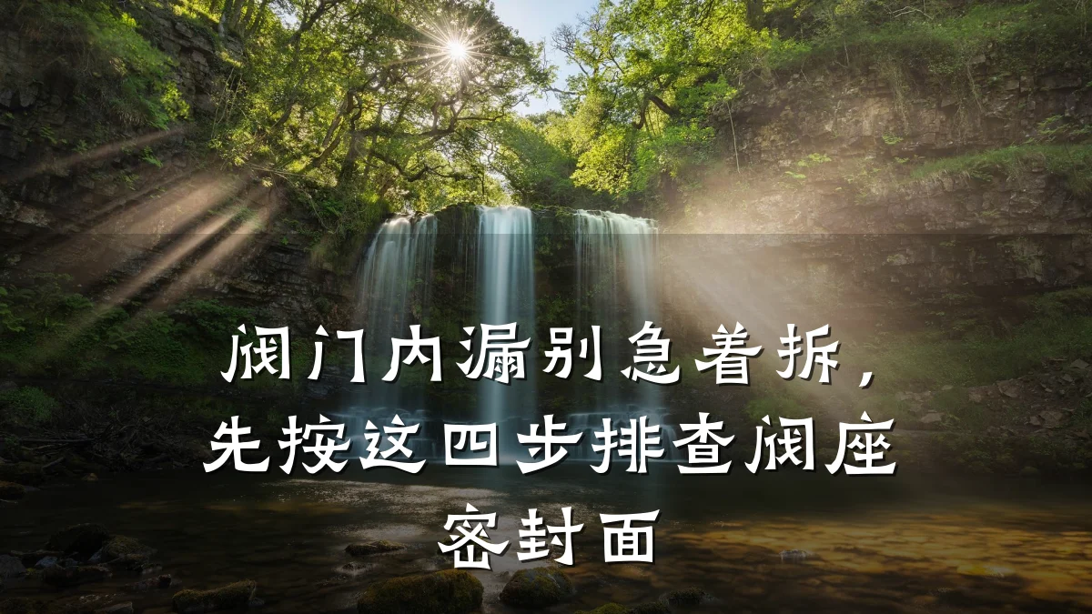 阀门内漏别急着拆,先按这四步排查阀座密封面