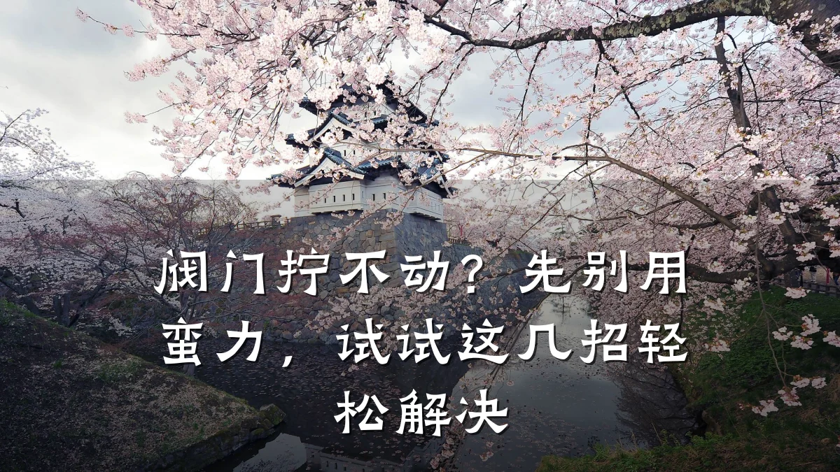 阀门拧不动?先别用蛮力,试试这几招轻松解决