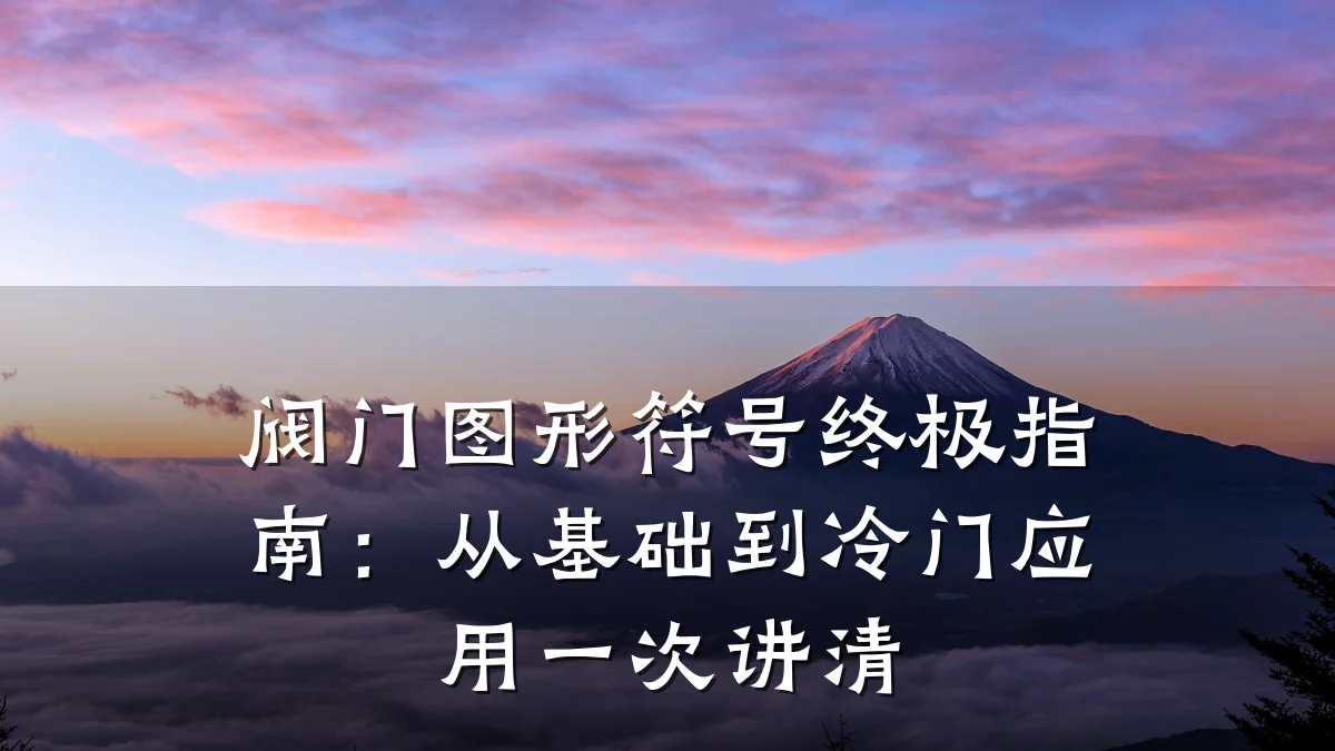 阀门图形符号终极指南:从基础到冷门应用一次讲清