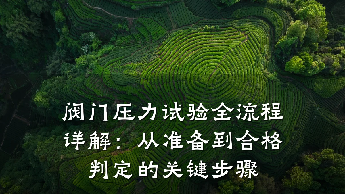 阀门压力试验全流程详解:从准备到合格判定的关键步骤