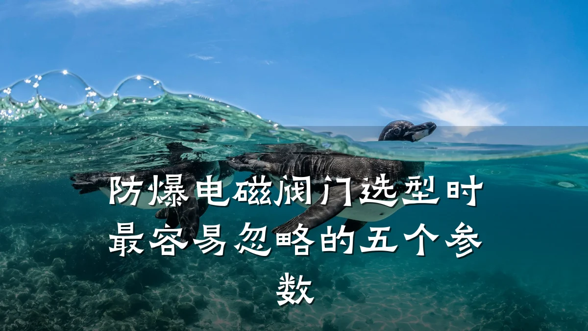 防爆电磁阀门选型时最容易忽略的五个参数
