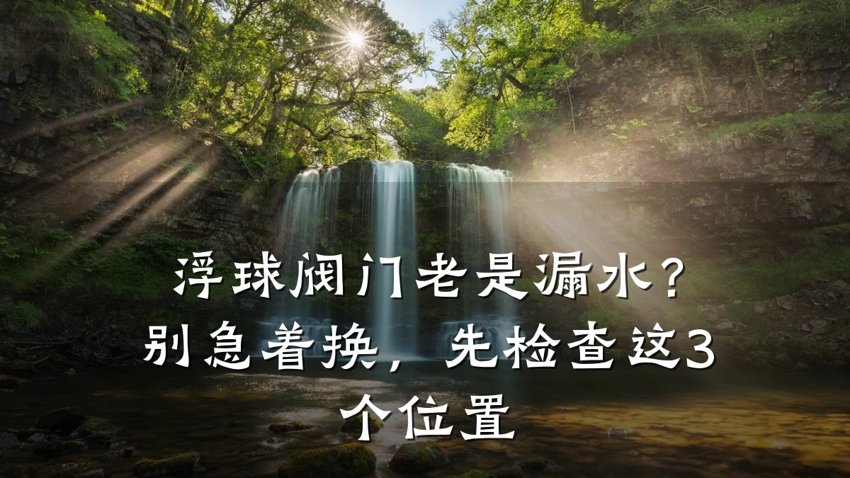 浮球阀门老是漏水?别急着换,先检查这3个位置
