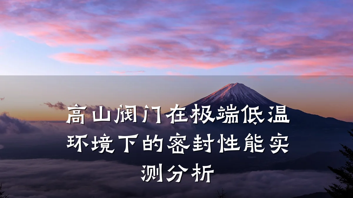 高山阀门在极端低温环境下的密封性能实测分析