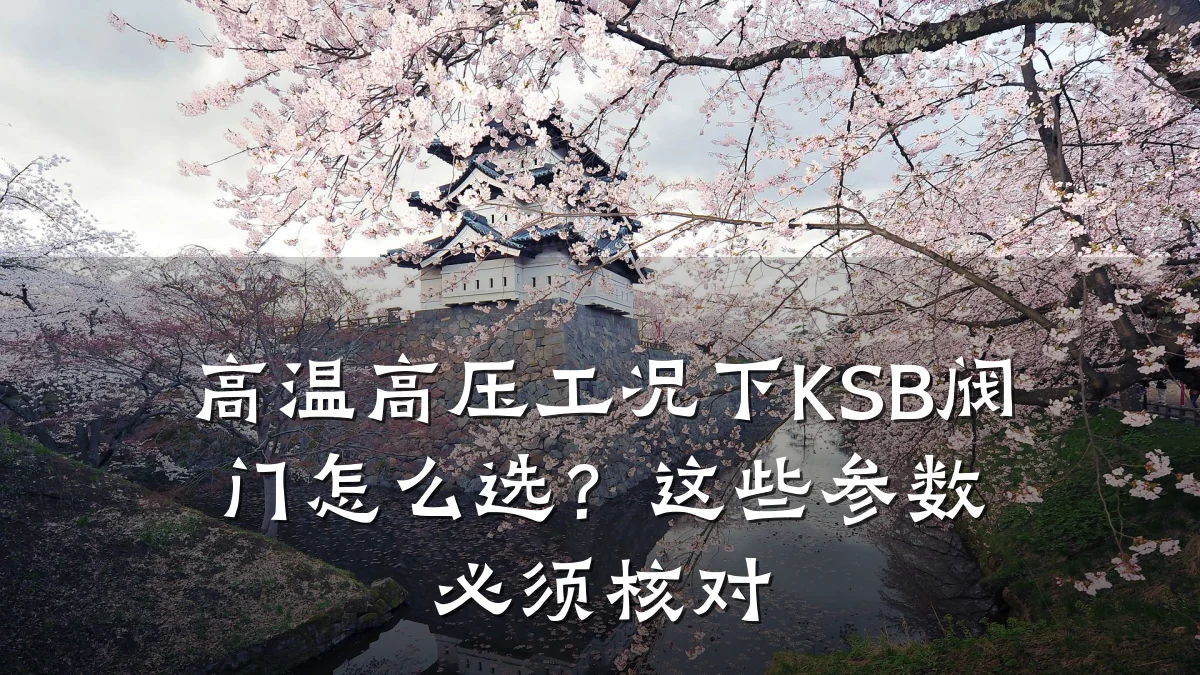 高温高压工况下KSB阀门怎么选?这些参数必须核对