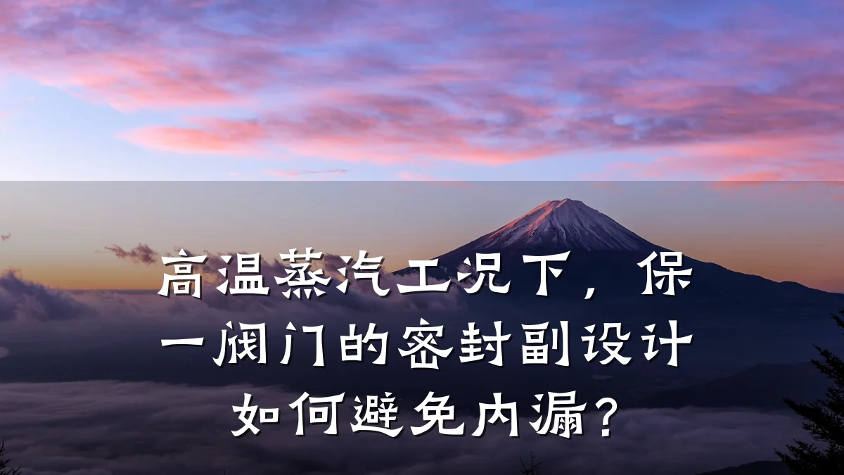 高温蒸汽工况下,保一阀门的密封副设计如何避免内漏?