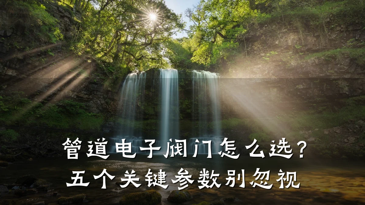 管道电子阀门怎么选?五个关键参数别忽视