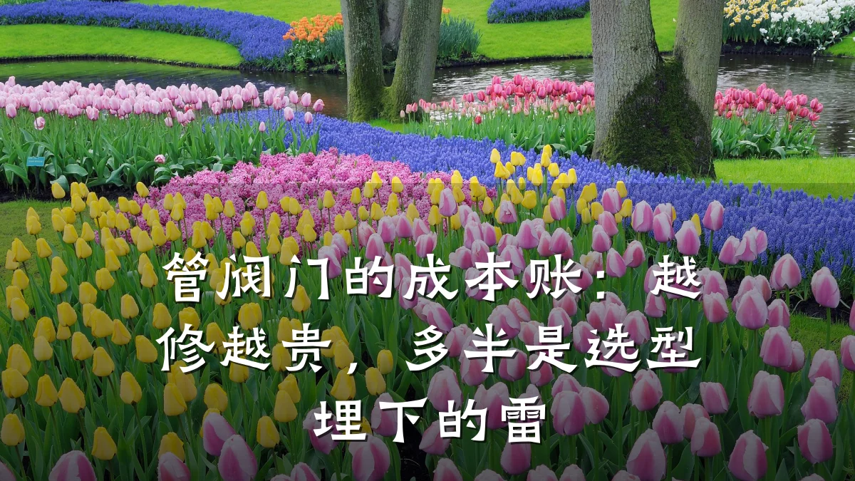 管阀门的成本账：越修越贵，多半是选型埋下的雷