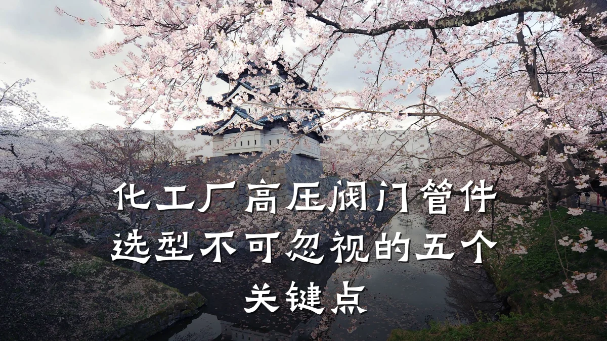 化工厂高压阀门管件选型不可忽视的五个关键点