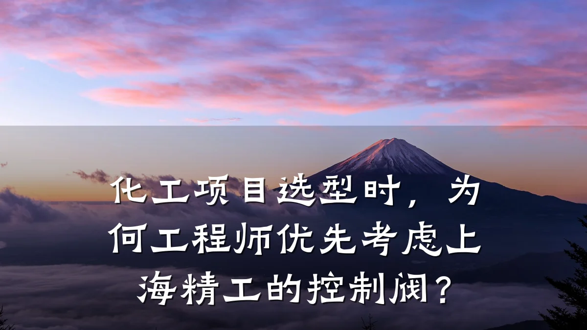 化工项目选型时,为何工程师优先考虑上海精工的控制阀?