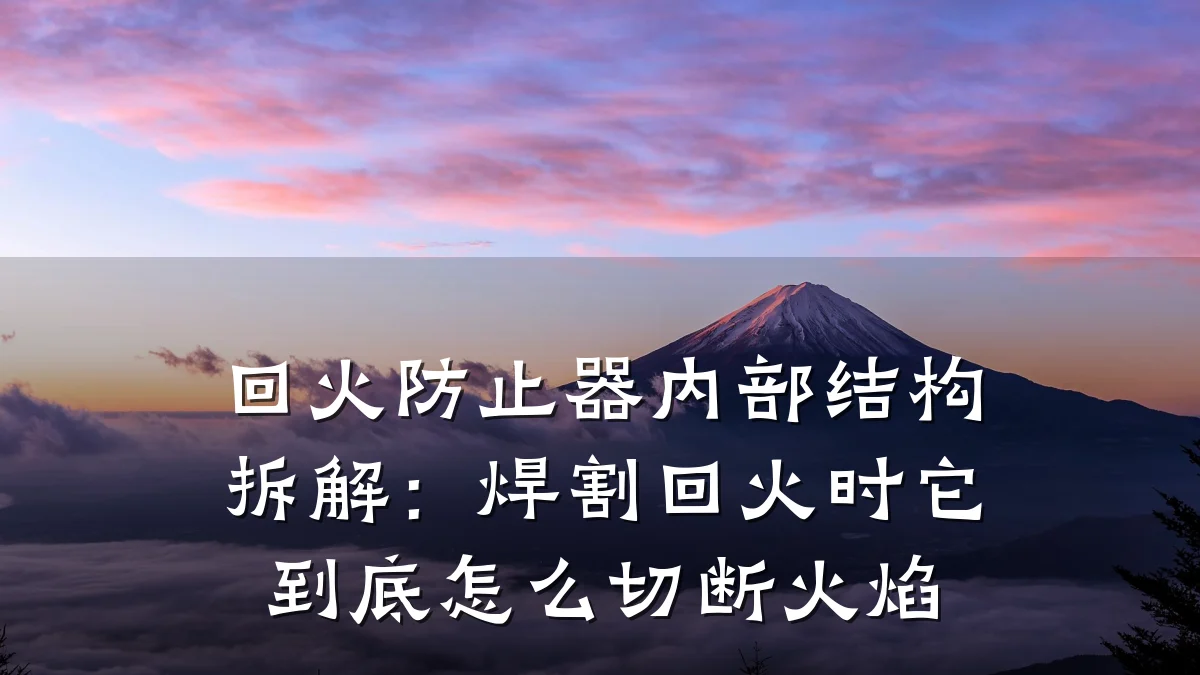 回火防止器内部结构拆解:焊割回火时它到底怎么切断火焰