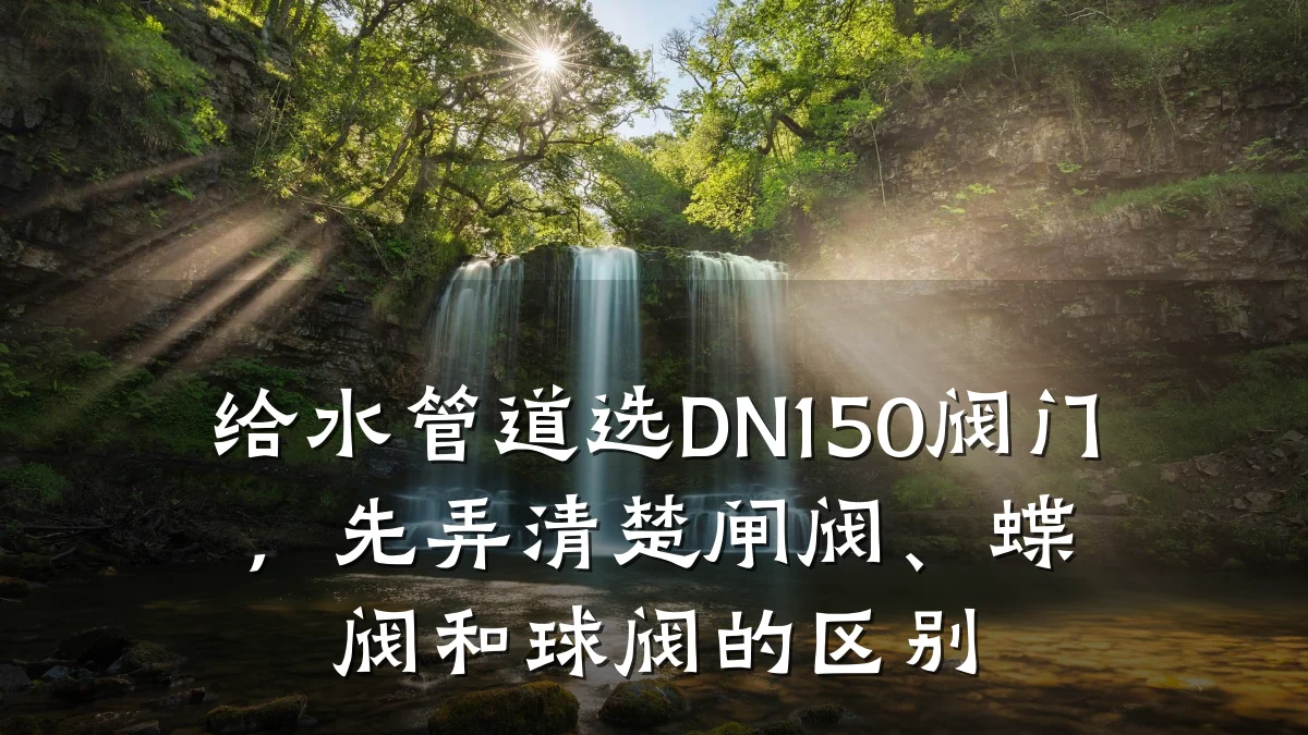 给水管道选DN150阀门,先弄清楚闸阀、蝶阀和球阀的区别