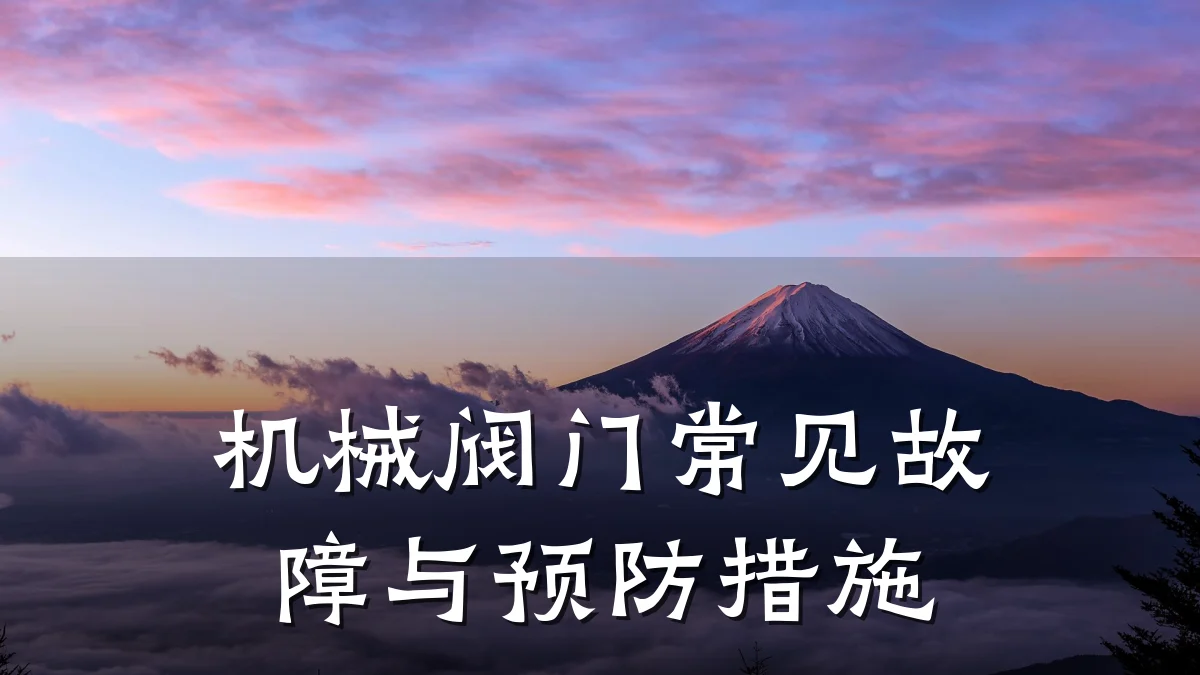 机械阀门常见故障与预防措施