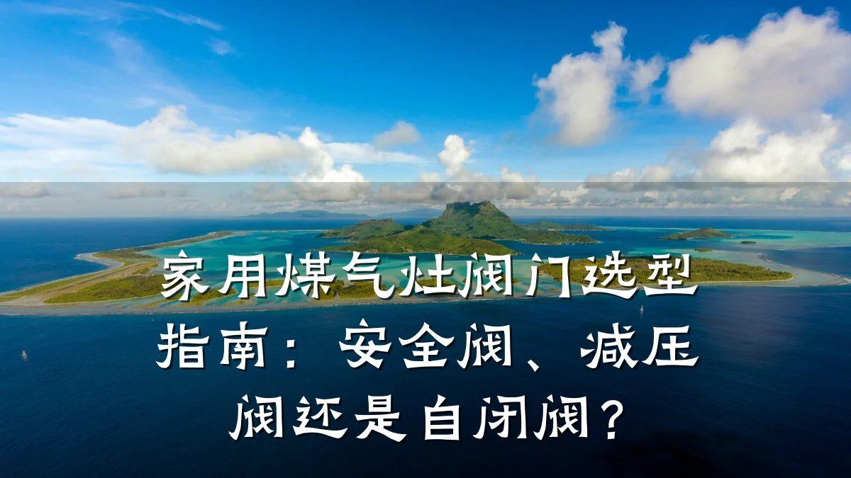 家用煤气灶阀门选型指南:安全阀、减压阀还是自闭阀?