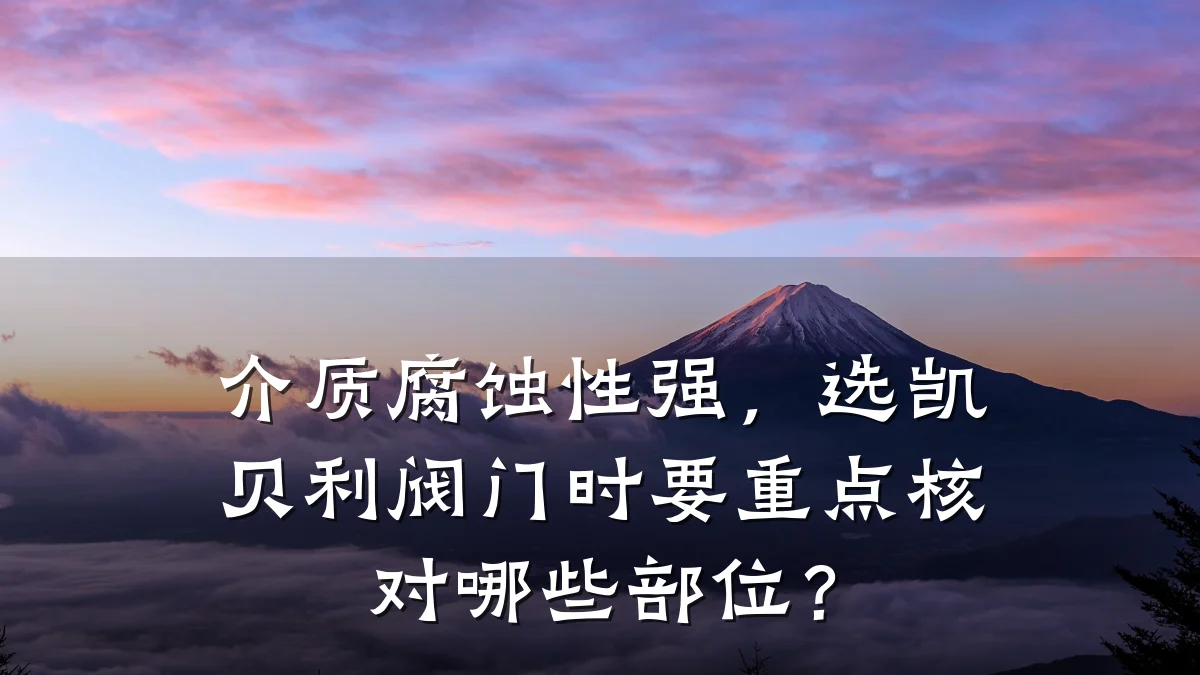 介质腐蚀性强,选凯贝利阀门时要重点核对哪些部位?
