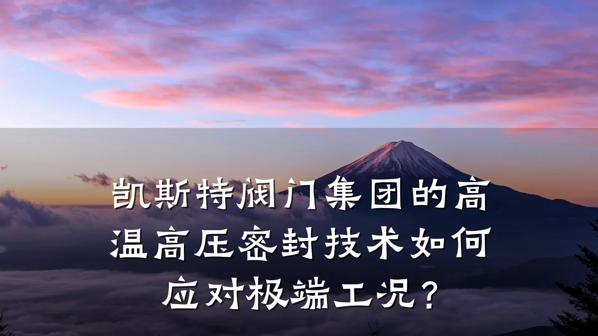 凯斯特阀门集团的高温高压密封技术如何应对极端工况?