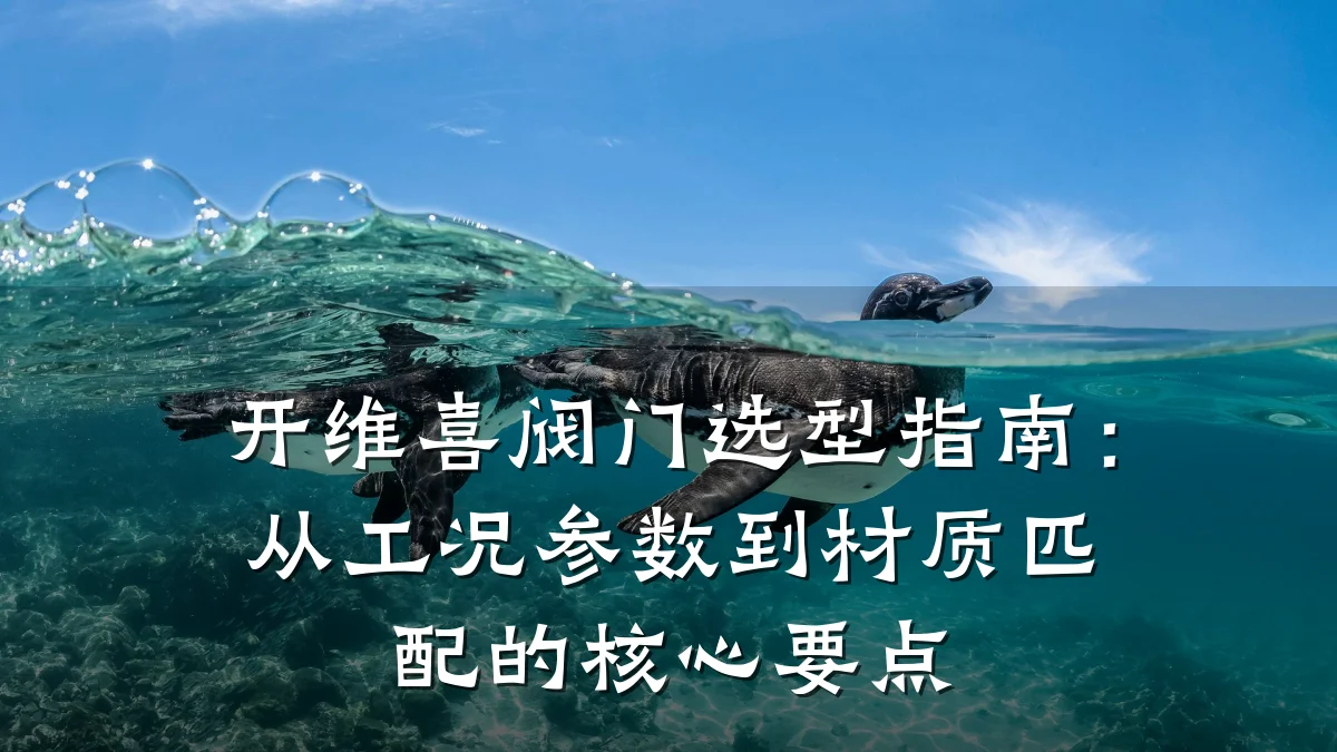 开维喜阀门选型指南:从工况参数到材质匹配的核心要点