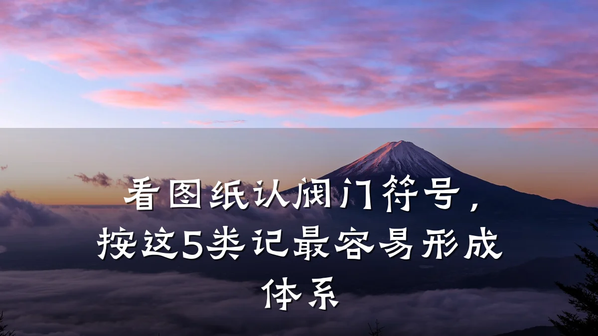 看图纸认阀门符号,按这5类记最容易形成体系