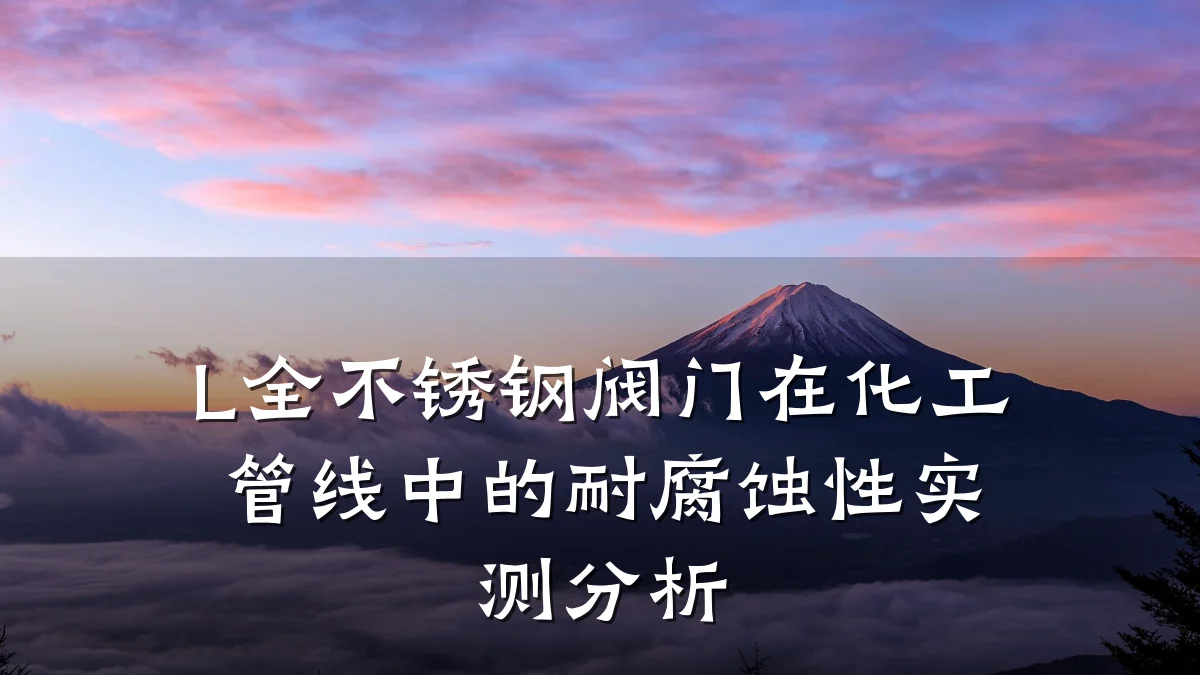 L全不锈钢阀门在化工管线中的耐腐蚀性实测分析