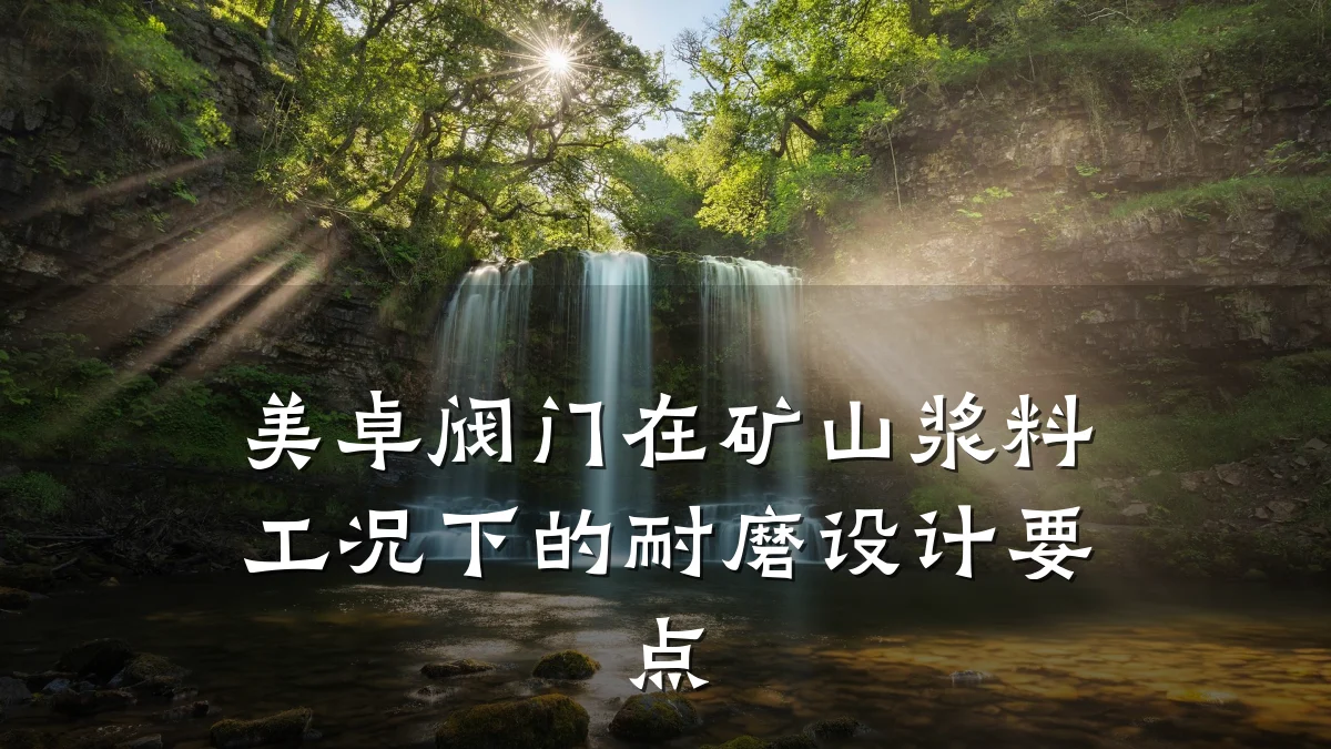 美卓阀门在矿山浆料工况下的耐磨设计要点