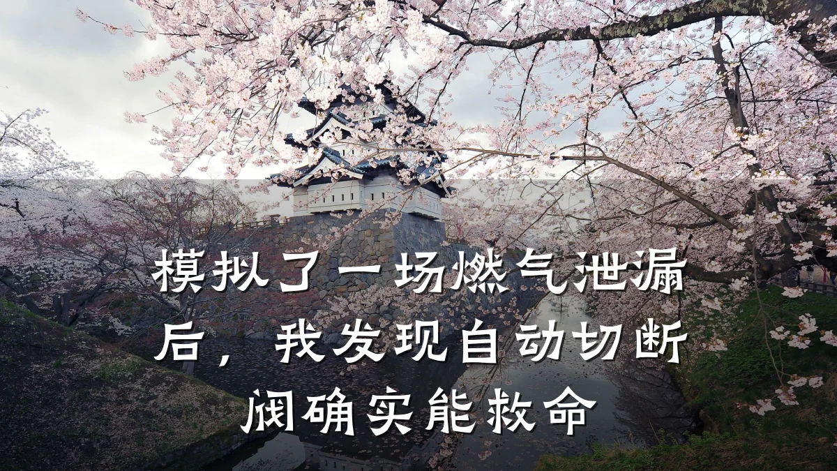 模拟了一场燃气泄漏后,我发现自动切断阀确实能救命