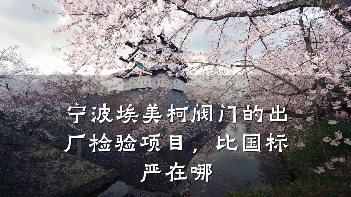宁波埃美柯阀门的出厂检验项目,比国标严在哪