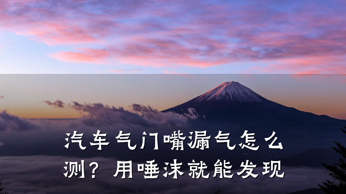 汽车气门嘴漏气怎么测?用唾沫就能发现