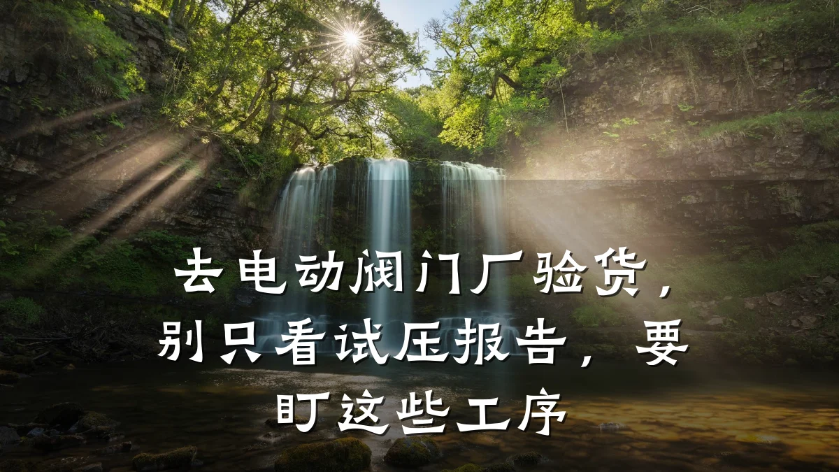 去电动阀门厂验货,别只看试压报告,要盯这些工序