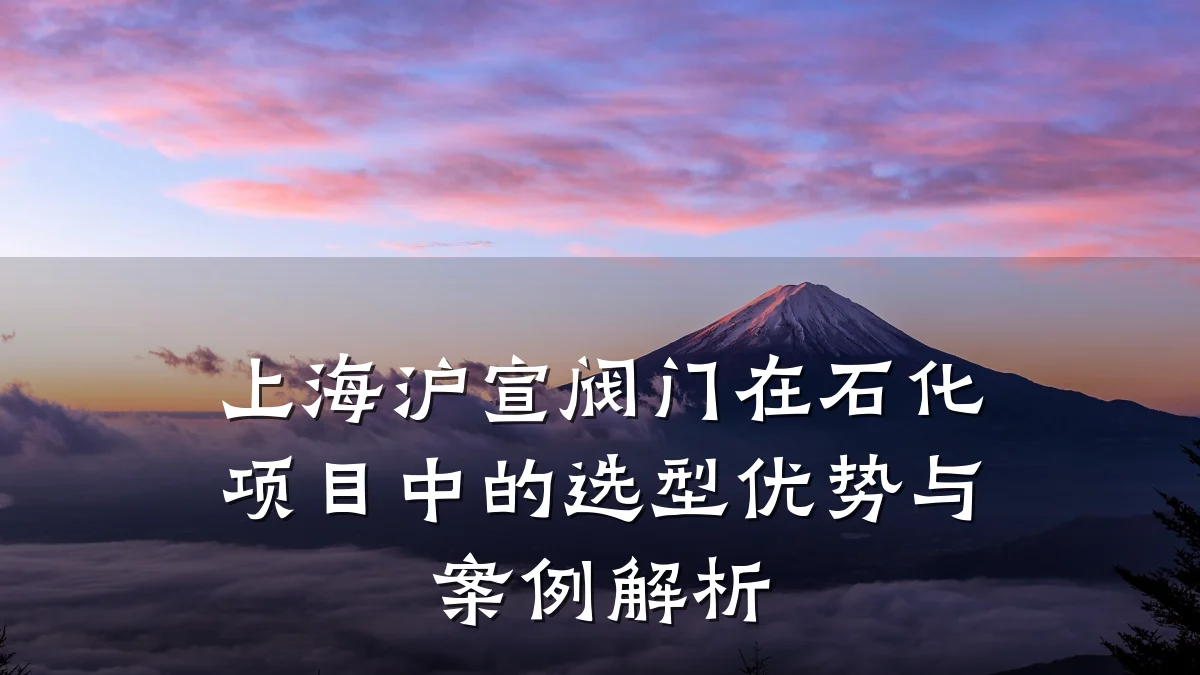 上海沪宣阀门在石化项目中的选型优势与案例解析