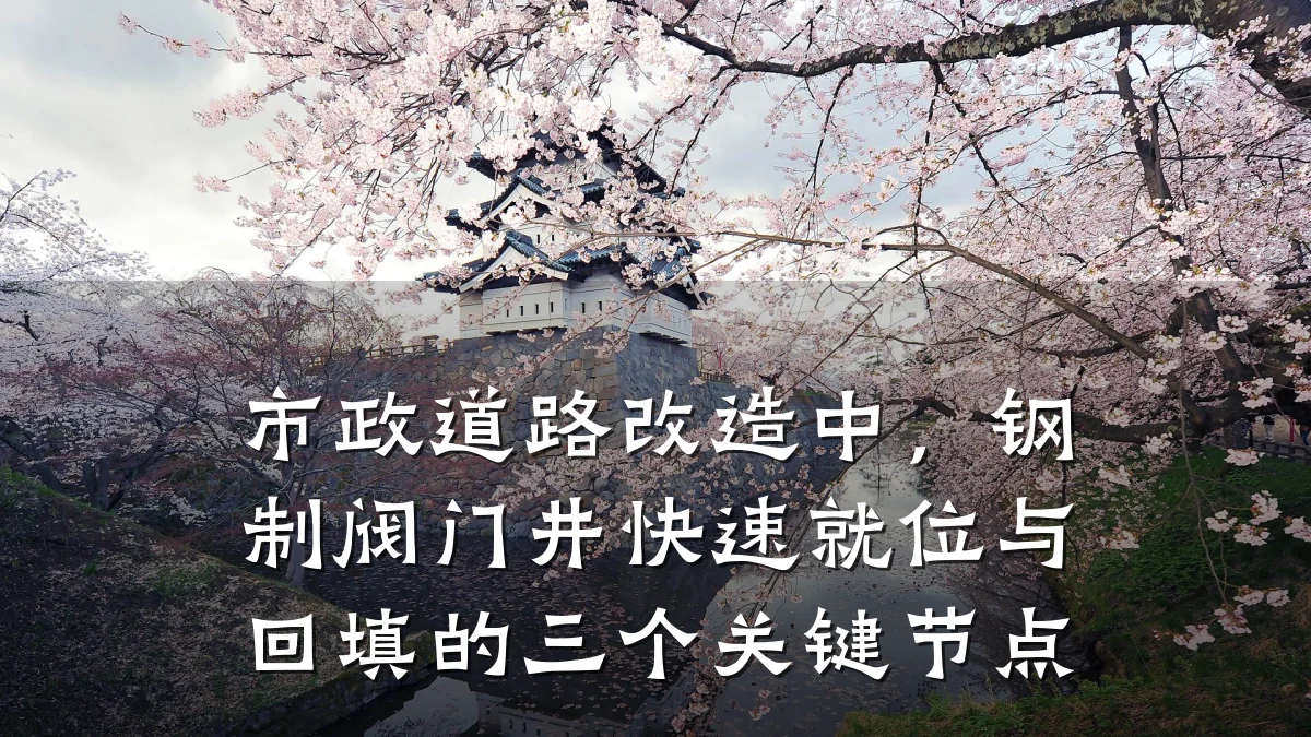 市政道路改造中,钢制阀门井快速就位与回填的三个关键节点