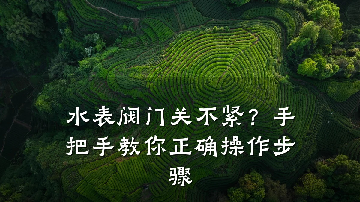 水表阀门关不紧?手把手教你正确操作步骤