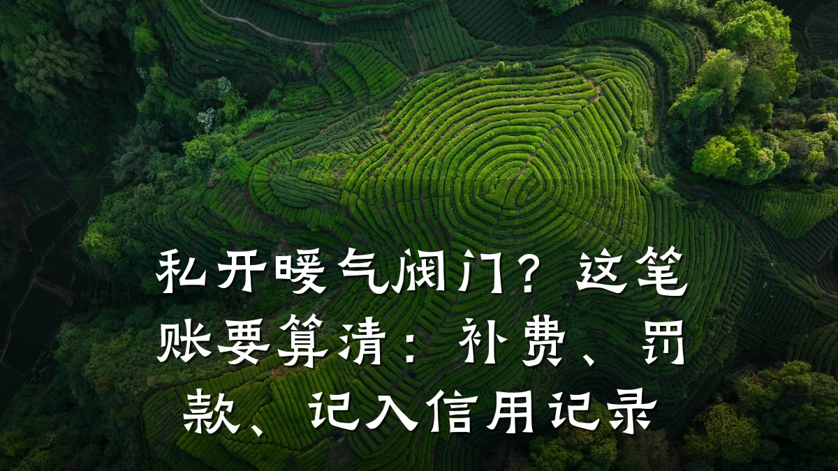 私开暖气阀门?这笔账要算清:补费、罚款、记入信用记录