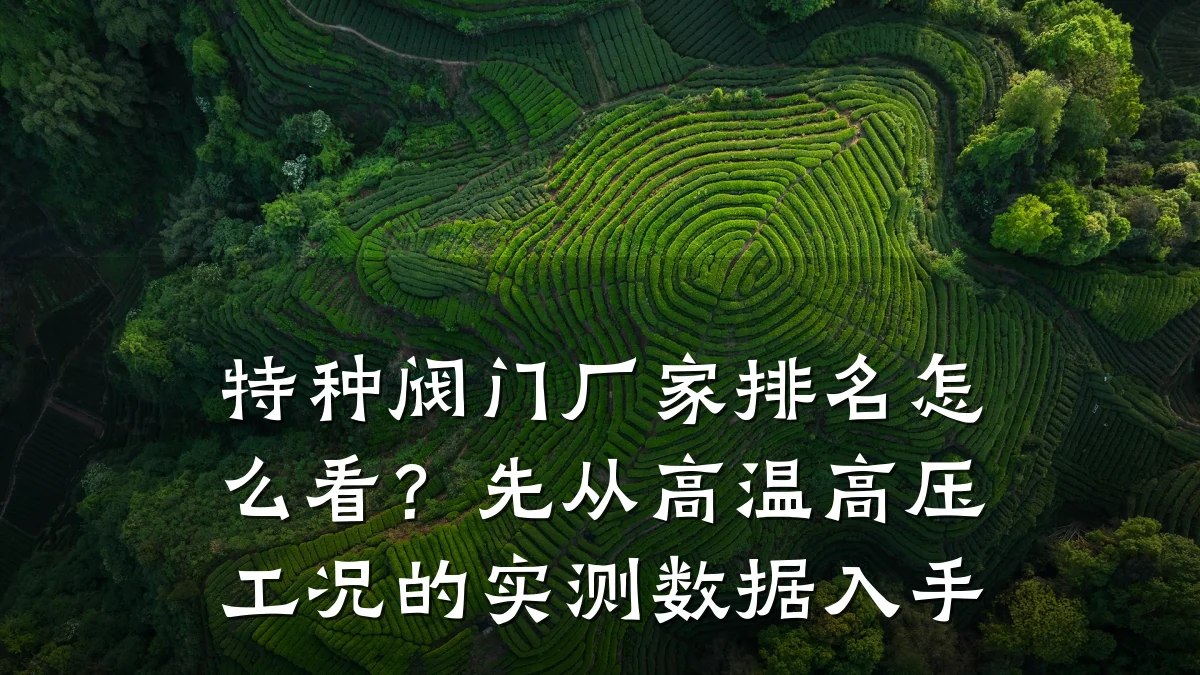 特种阀门厂家排名怎么看?先从高温高压工况的实测数据入手