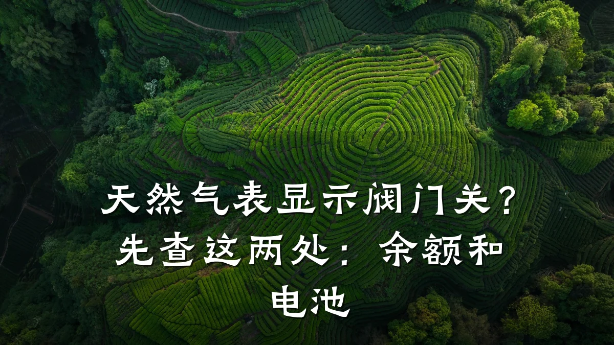 天然气表显示阀门关?先查这两处:余额和电池