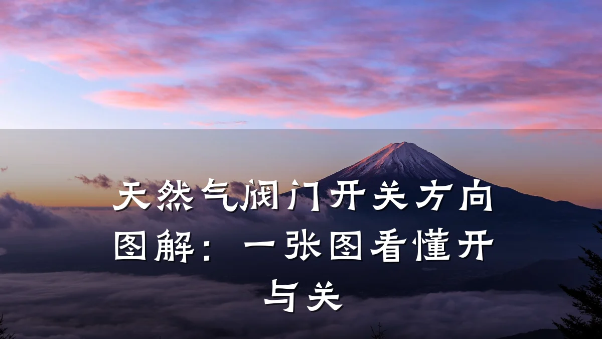 天然气阀门开关方向图解:一张图看懂开与关