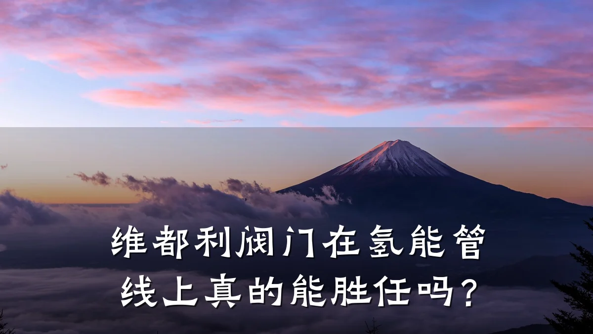 维都利阀门在氢能管线上真的能胜任吗?