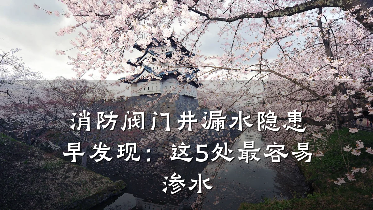 消防阀门井漏水隐患早发现:这5处最容易渗水