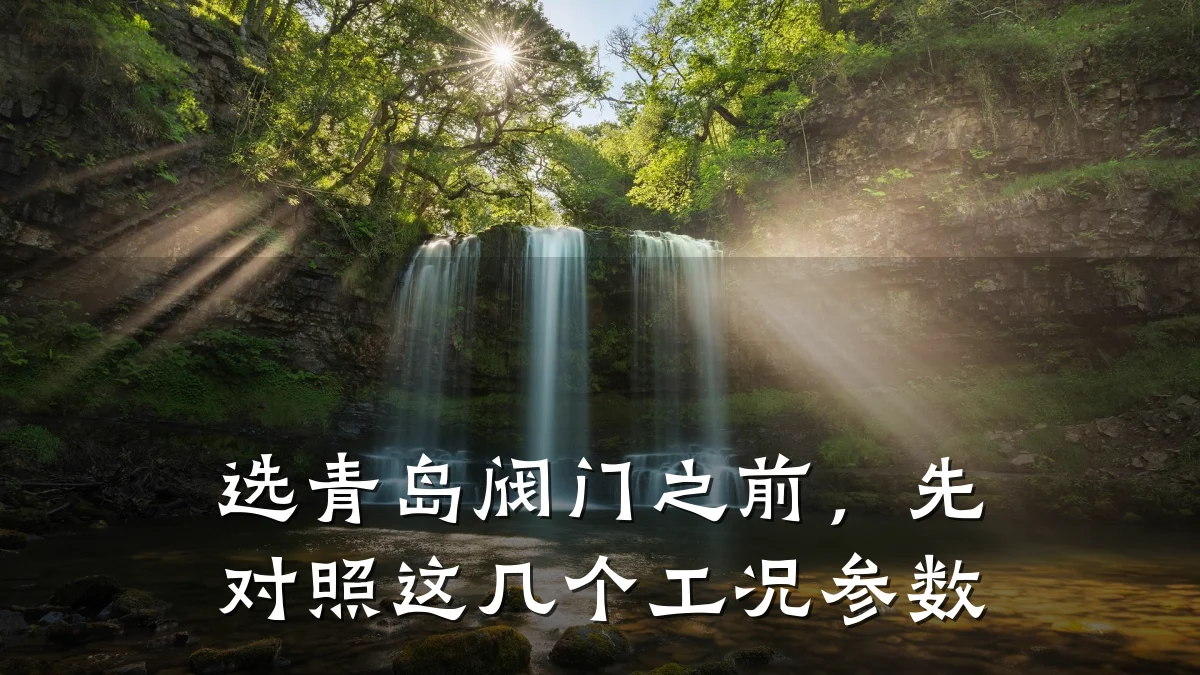 选青岛阀门之前,先对照这几个工况参数