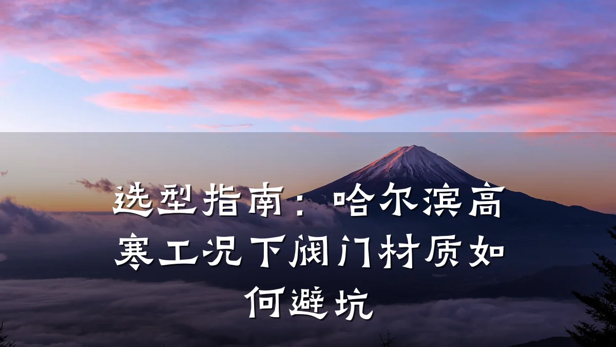 选型指南:哈尔滨高寒工况下阀门材质如何避坑