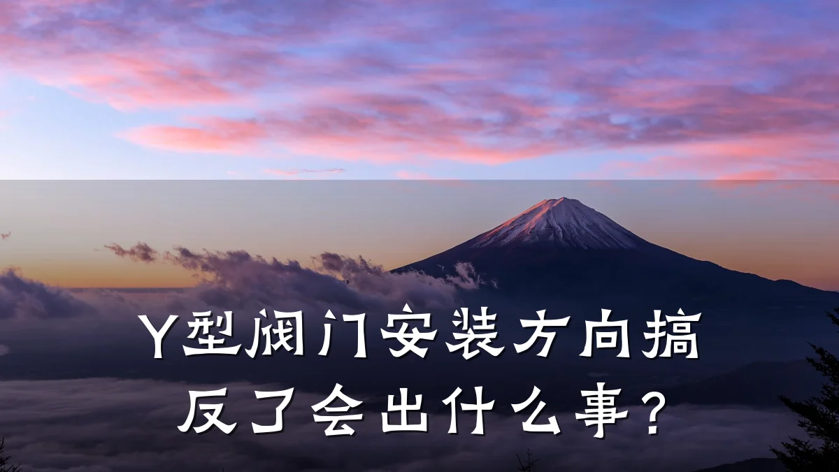 Y型阀门安装方向搞反了会出什么事?