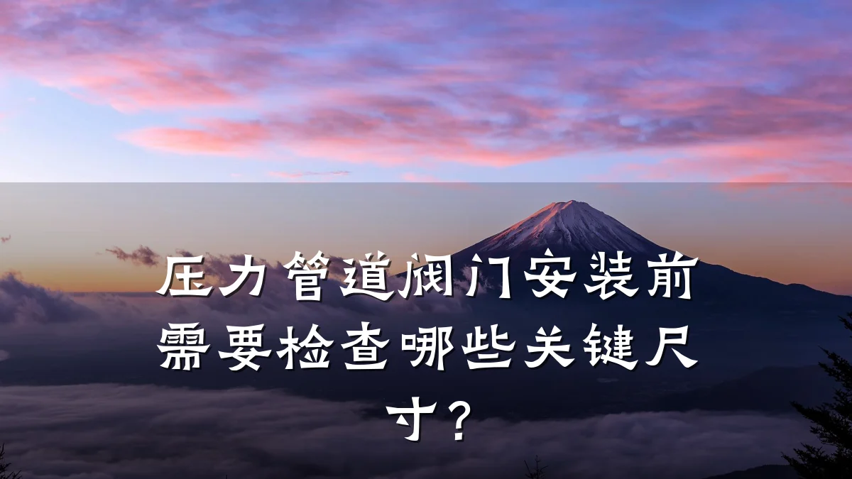 压力管道阀门安装前需要检查哪些关键尺寸？