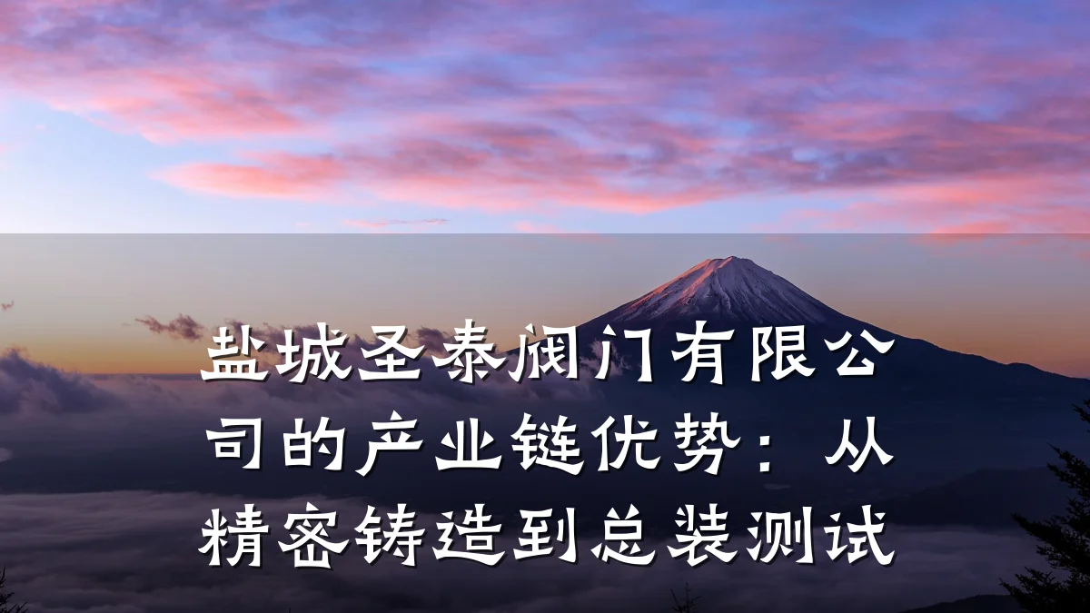 盐城圣泰阀门有限公司的产业链优势:从精密铸造到总装测试