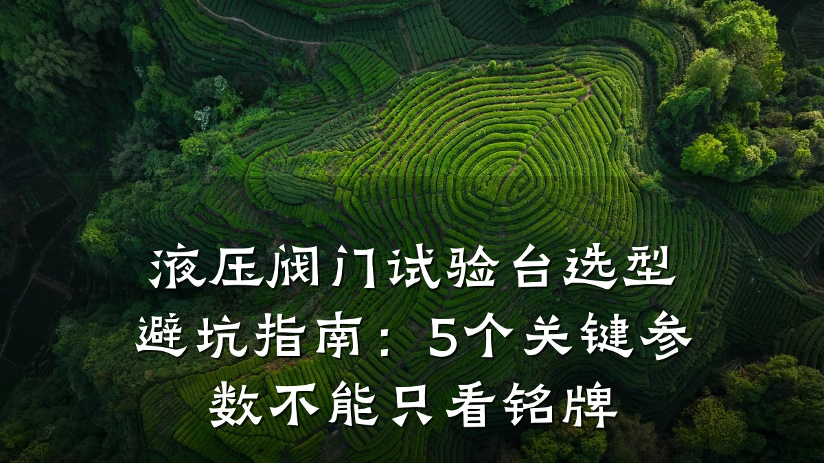 液压阀门试验台选型避坑指南:5个关键参数不能只看铭牌