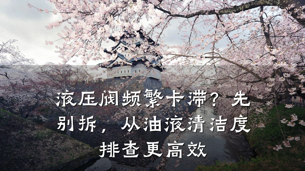 液压阀频繁卡滞?先别拆,从油液清洁度排查更高效