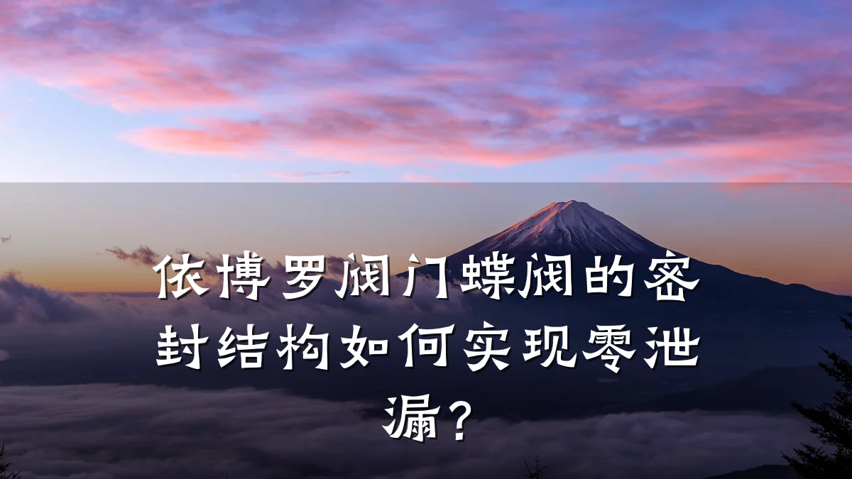 依博罗阀门蝶阀的密封结构如何实现零泄漏?